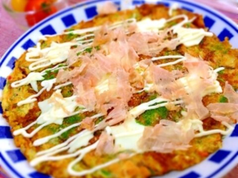 里芋でお餅とチャンジャの満腹お好み焼き